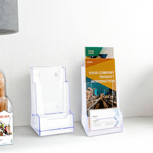 A6 Kích thước Acrylic Brochure và văn học chủ Rack K-442 kinh doanh thẻ hiển thị đứng nhựa tạp Chí đứng - Product Image 3