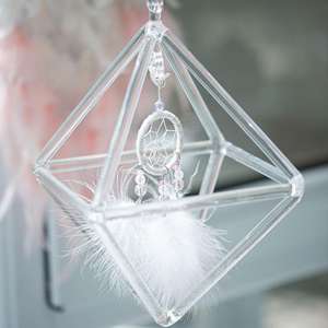 Pirámide <span class=keywords><strong>de</strong></span> cristal <span class=keywords><strong>de</strong></span> cuarzo <span class=keywords><strong>de</strong></span> forma especial <span class=keywords><strong>de</strong></span> 7 pulgadas Merkaba Niche Meditación Yoga Instrumento musical - Product Image 5