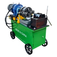 Machine à fileter les barres d'armature semi-automatique avec lame de coupe, rouleaux de filetage et moteur pour la construction, traitement de filetage parallèle