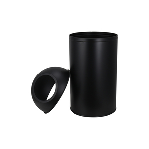 Bote de <span class=keywords><strong>basura</strong></span> abierto de <span class=keywords><strong>acero</strong></span> <span class=keywords><strong>inoxidable</strong></span>, papelera negra de 13 galones y <span class=keywords><strong>50</strong></span> <span class=keywords><strong>litros</strong></span> para negocios, Hotel, Vestíbulo y área de Público - Product Image 4