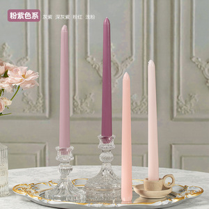 Bougies coniques de 25 cm de long, sans fumée, colorées, pour créer une ambiance festive, pour mariage, banquet, anniversaire, décoration de table avec supports. - Product Image 3