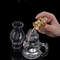Linlang shanghai lanterne soufflée à la main cheminée en verre clair abat-jour avec installateur et renflement