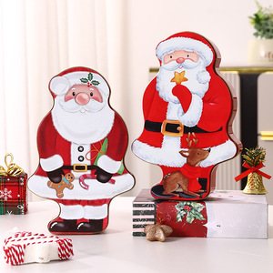 Boîte de rangement en métal Père Noël Mystique Arts, décoration de Noël, conteneur à bonbons et collations, ornement de bureau - Product Image 3