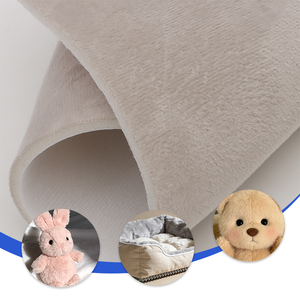 Tissu en velours court tricoté extensible en polyester, laminé mousse, doux pour la peau, idéal pour couvertures, vêtements, chaussures et jouets de canapé - Grande Vente - Product Image 1