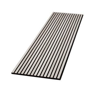 Wand und Decke Akupanel Mdf Schall dichte Lattenrost Laminierte Haustier Eiche Holz <span class=keywords><strong>Veneera</strong></span> Akustik platte für Auditorium Hall - Product Image 1