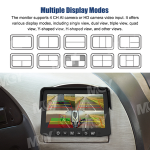 Ai BSD phát hiện điểm mù 7inch 4 kênh xe tải hệ thống an toàn 4CH 1080P AHD không thấm nước tầm nhìn ban đêm phía sau máy ảnh - Product Image 2