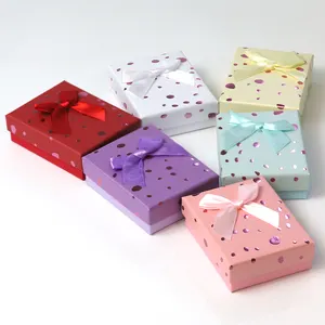 Cajas de joyería con patrón de onda, cinco colores, personalizadas, únicas, novedad