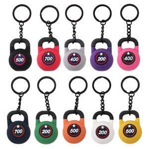 LLavero de luz de silicona ecológico divertido 3D impresión Digital para gimnasio Fitness mancuerna botella de agua placa bolsa competición - Product Image 5