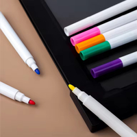 Marqueur effaçable à sec en plastique Queenstar, pointe de 3 mm, pour enfants, coloré, écriture fluide, dessin sur tableau LED, vente en gros d'usine