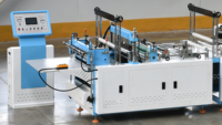Machine de formage de sacs shopping non tissés entièrement automatique ZXL-C700 avec option de poignée souple, entraînement par moteur PLC, haute productivité