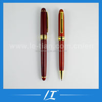 Ensemble de stylos en bois de rose rouge de luxe avec logo personnalisé, finition métallique, pour cadres d'affaires