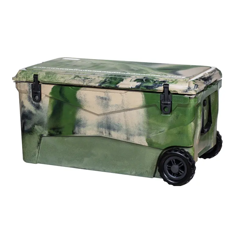 SOLO WILD 110 Quart Caja enfriadora de alimentos LLDPE grande de alta calidad con ruedas para picnic