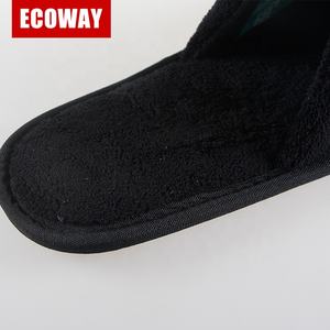 Yüksek kaliteli spa terlikleri siyah erkek kapalı ayak otel terliği - Product Image 3