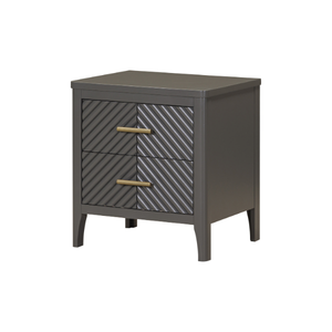 Contemporary Wooden Nightstand with 2 Drawers Modern <b>Bedside</b> <b>Table</b> Bedroom Furniture Storage Cabinet for Home Decor - Product Image 1