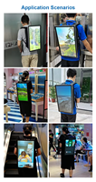 CHXS portátil Android LCD Billboard mochila interior al aire libre autoservicio publicidad de negocios bolsa 1 año de garantía OEM opciones
