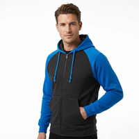 Sweat-shirt à capuche unisexe en molleton avec fermeture éclair intégrale sur la manche, logo personnalisé, veste à capuche décontractée pour l'hiver, 100% coton, coupe ample