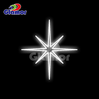 Luces LED 2D con motivo de estrellas, bonitas pantallas navideñas para exteriores