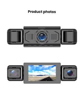 Objectif 4-lentilles 360 degrés °   Caméra de tableau de bord panoramique pour voiture 1080P Full HD, avec carte mémoire 128G - Product Image 2