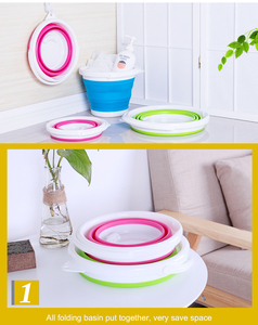 ถังน้ำซักผ้าแบบพับได้,ถังพลาสติกพร้อมหูหิ้วได้ - Product Image 2