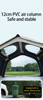 Tente gonflable de toit multifonctionnelle avec tentes latérales Tissu Oxford 300D Tente gonflable de toit portable pour camping et voiture