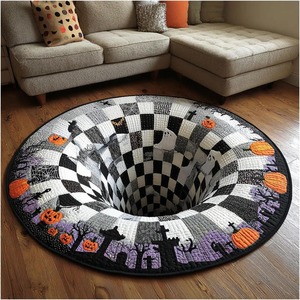 Nuovo morbido e confortevole tappeto fantasma teschio di zucca di Halloween per l'arredamento della casa in 2025, adatto per salotti - Product Image 4