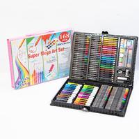 150 Art Set Kit de dessin avec Crayon Pastels à l'huile Crayon de couleur Aquarelle Gâteau Croquis Crayon