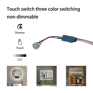 12V 24V 5A LED capteur tactile interrupteur tactile trois couleurs commutation interrupteur Non dimmable pour armoires armoires meubles en bois - Product Image 2