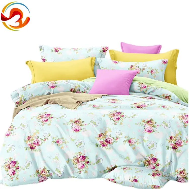 Housse de couette imprimée en fibres superfines pour garçons et filles adolescents, ensemble de literie double et queen size, drap de lit avec taie d'oreiller