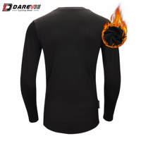 Maillot de Corps Thermique Homme Personnalisé pour Cyclisme, Ski et Course à Pied – Manche Longue Hiver Noir