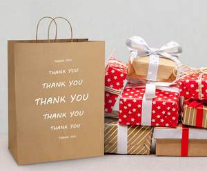 Bolsas de Compra Extra Grandes de Papel Kraft Marrón con Logotipo Personalizado, 13x7x17, con Asas, Bolsa de Embalaje Reciclada para Ropa y Zapatos - Product Image 4