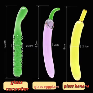 Tapón Anal Transparente de Cristal en Forma de Pene, Palo de Masaje, Dildo para Masturbación Femenina, Impermeable y Ecológico - Product Image 3