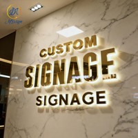 Signalétique extérieure LED 3D étanche, panneau publicitaire rétroéclairé LED 3D, enseigne LED personnalisée pour l'extérieur, signalétique murale intérieure
