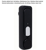 Serrure de poignée d'armoire NFC passive sans batterie, déverrouillage par clé mécanique, enregistrement de l'historique des verrous pour armoire de serveur OEM