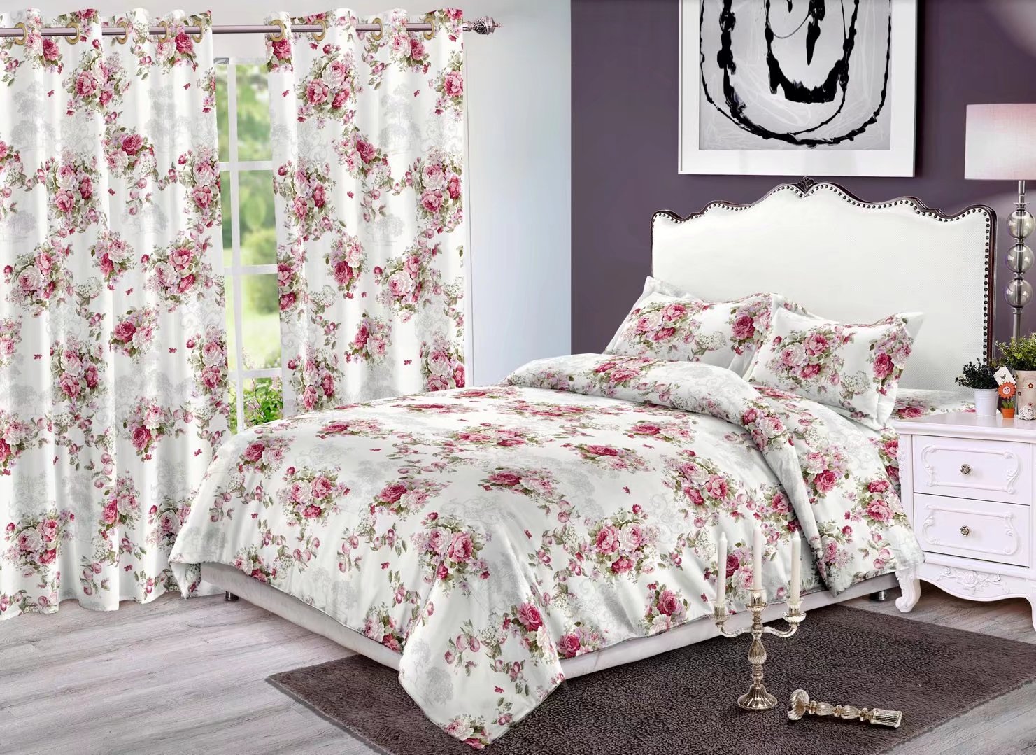 Ensemble Couette Et Rideaux – Grand Format – Occasion