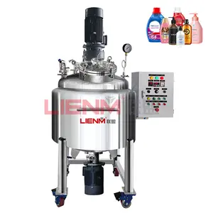 Factory Customized Homogenizer Mixer 100L 200L 300L Liquid Soap Shampoo Mixer Machine Liquid Shower Gel Making Machine Set