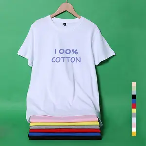 Manufacturer High Quality 100% Pre Shrunk Cotton T shirt With Custom Logo Company Name Plus Size Men's T-Shirt