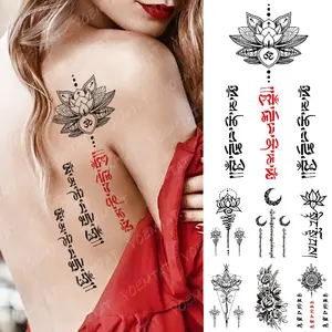 Autoadesivo temporaneo del tatuaggio di trasferimento dell'acqua di Body Art arabo ecologico del tatuaggio temporaneo all'ingrosso