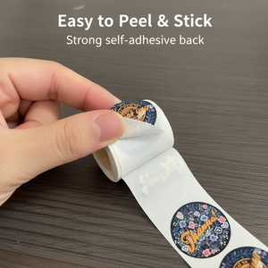 Custom round <b>label</b> stickers vinyl self-adhesive sign stickers for <b>packaging</b> and bottles custom waterproof sticker <b>label</b> printing - Product Image 4