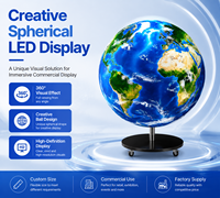 Boule LED P2 P2.5, sphère LED pleine couleur, taille personnalisable, pour intérieur, 360 degrés, diamètre 1 mètre, expositions et affichages publicitaires
