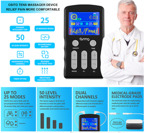 Stimolatore Muscolare Digitale EMS a Impulsi, Massaggiatore Corporeo, Unità TENS, Macchina TENS per il Sollievo dal Dolore alla Schiena, Attrezzatura per Fisioterapia - Product Image 5