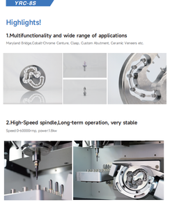 เครื่องซีเอ็นซีลูกเบี้ยวทันตกรรม5แกนสำหรับเซอร์โคเนียหัวตัดเหล็กแบบเปียกสำหรับใช้ในห้องปฏิบัติการ - Product Image 5