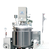 Mezclador Emulsionante al Vacío con Elevación Hidráulica de 50L, 40kW, SUS304/SUS316L con Bomba, Rodamiento y Motor de Engranajes