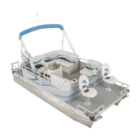 BRICOLAGE 4.6m 15FT aluminium ponton bateau de pêche avec moteur hors-bord à vendre