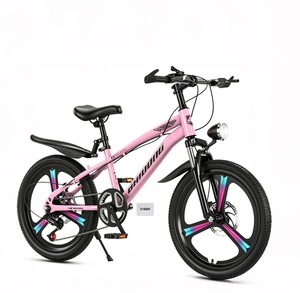 Vélo de montagne pour enfants, garçons et filles, cadre en acier au carbone, fourche à ressort, suspension, <span class=keywords><strong>double</strong></span> frein V, vitesse unique, 18 pouces, 20 pouces - Product Image 1