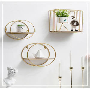 Moderne Creatieve Meubelen Goud Kleur Commodity Plank Opknoping Beugel Metalen Wandplank - Product Image 2