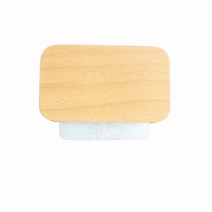 Tabla de Gua Sha de Jade Blanco con Mango Cuadrado de Madera, Esquinas Redondeadas, Herramienta de Masaje Facial de Jade para Drenaje Linfático y Antienvejecimiento - Product Image 1
