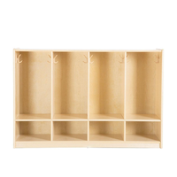 Armoire mobile en bois, casier à chaussures, meuble Montessori pour garderie, maternelle, école préscolaire, salles de classe, avec roulettes verrouillables