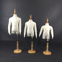 Mode nouveau demi-corps couture enfants Mannequin réglable couturiers tailleurs factice avec bras en bois