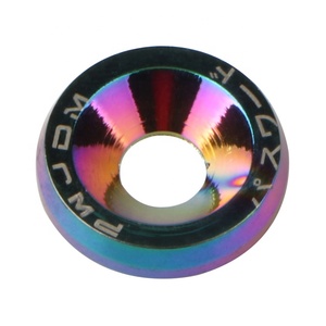 10 Stück JDM Auto Stoßstangen Schnellverschluss-Befestigungen Unterlegscheiben Aluminium-Schrauben-Set für Auto-Stoßstangen Kofferraum Kotflügel Heckklappen - Product Image 3