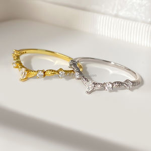 Classic Women's Gemstone <b>Stack</b> <b>Rings</b> 18K Gold Plated Brass for Party Occasions - Product Image 3